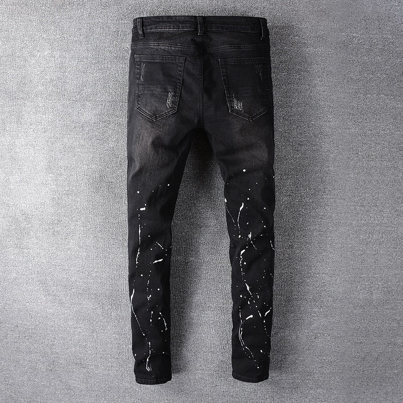 black jeans paint splatter