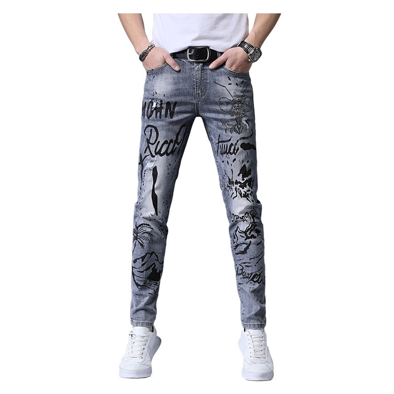 mens bling jeans