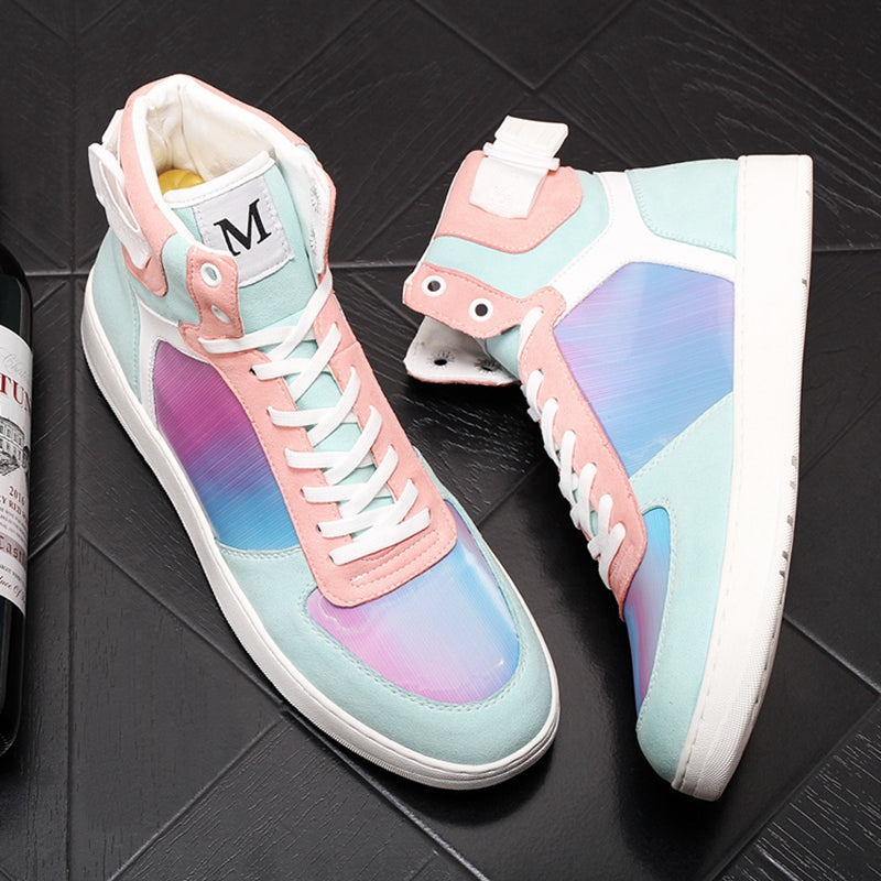 colorful high top shoes