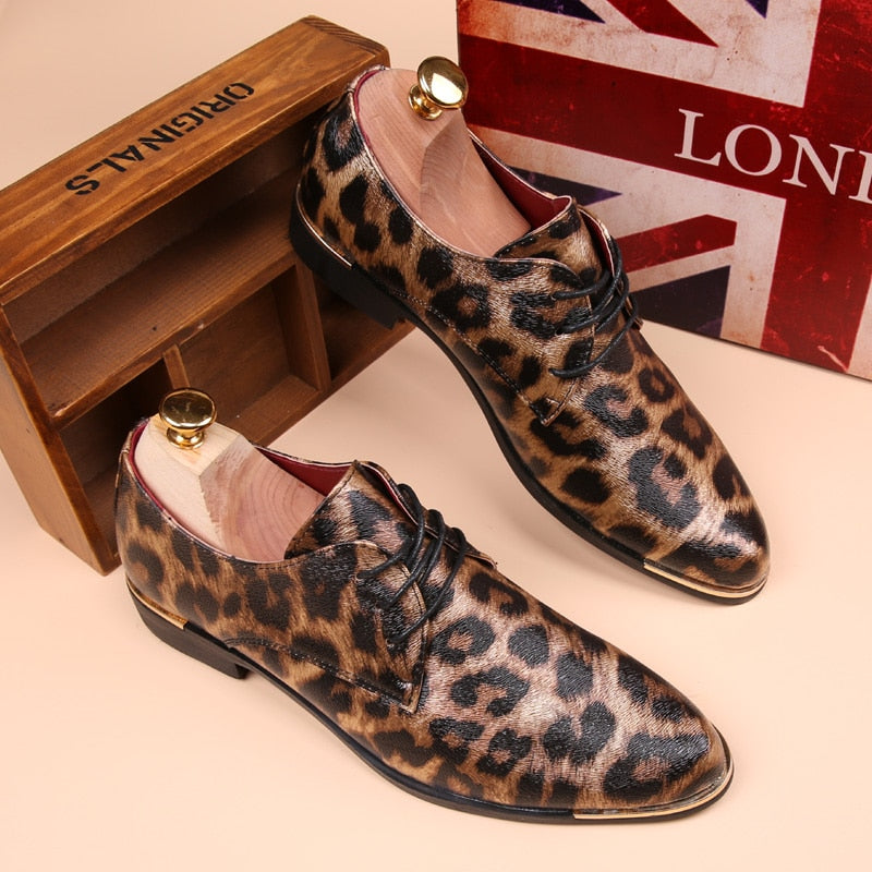 leopard oxford shoes
