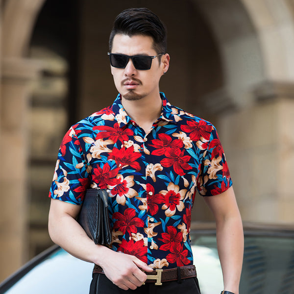 Purchase Flower Pattern Shirt Mens