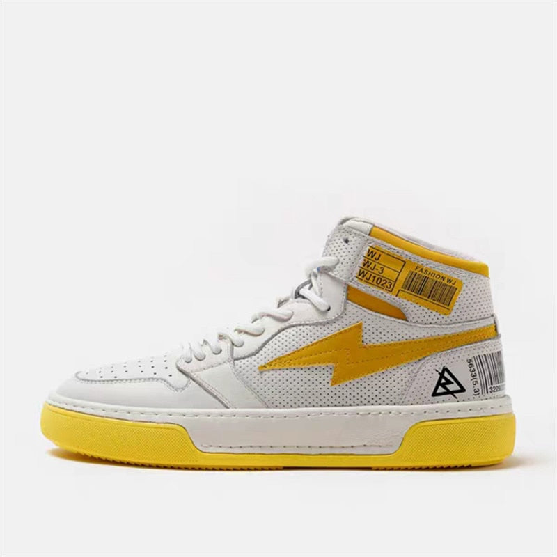 yellow high top sneakers