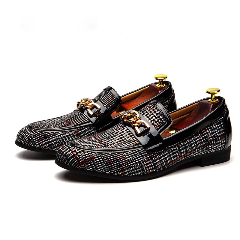 mens plaid loafers