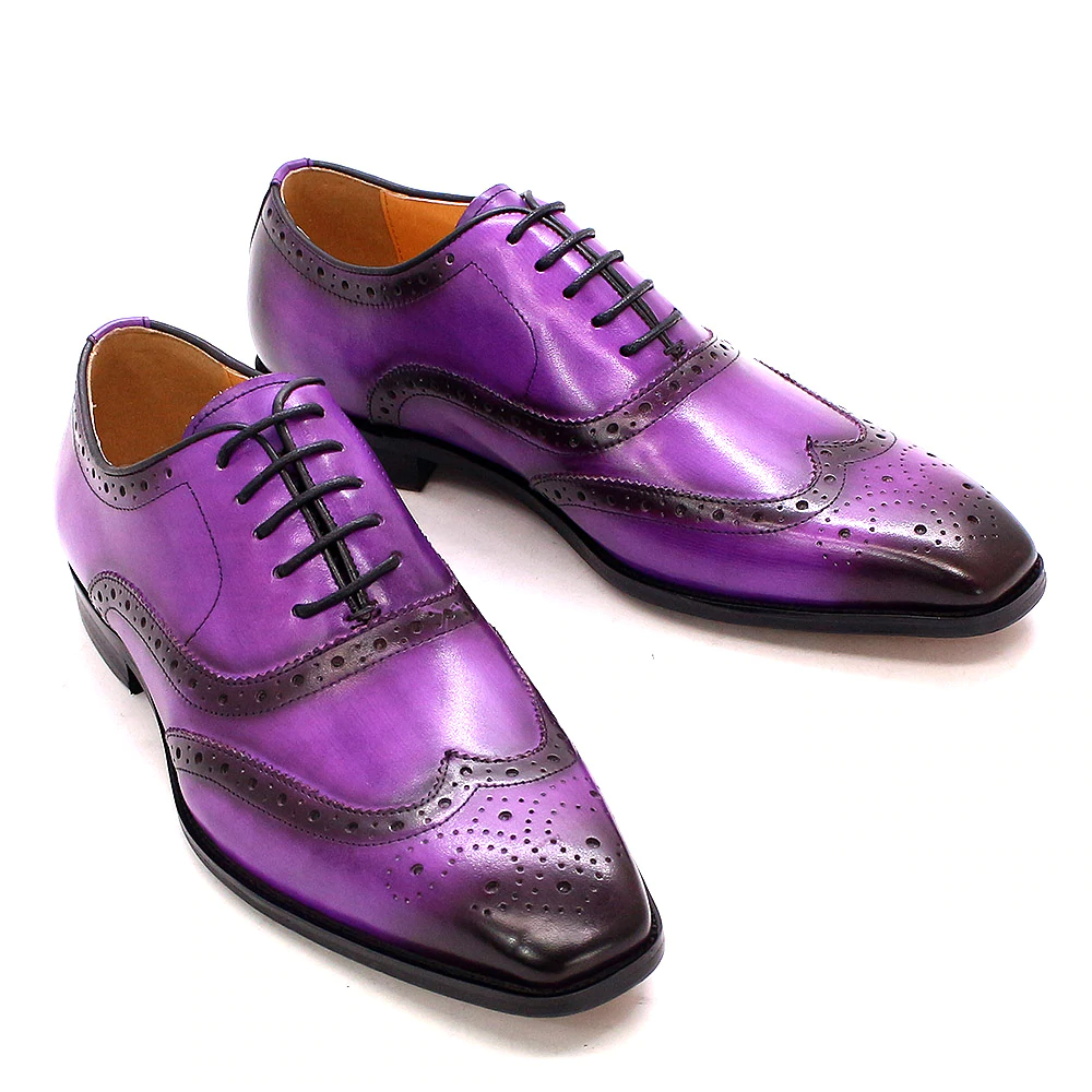 Traditional Handmade Wingtip Leather Brogue Shoes – FanFreakz