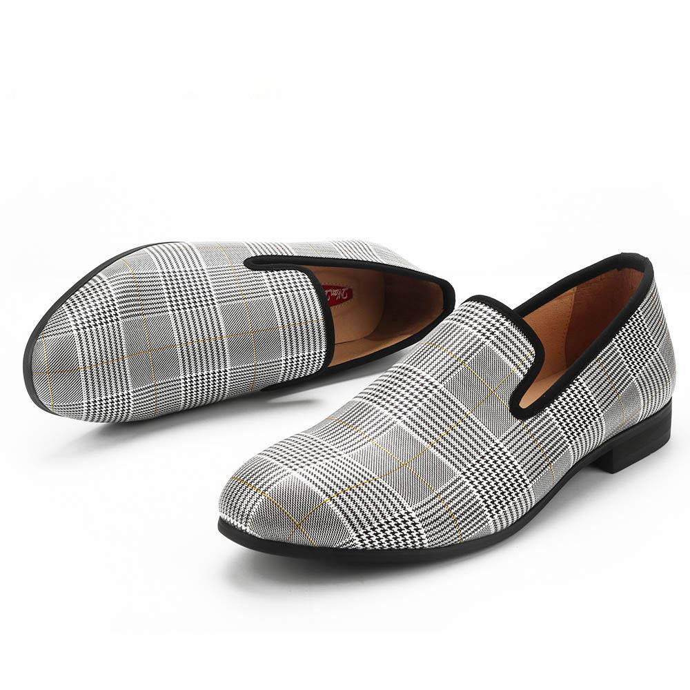 chequered shoes
