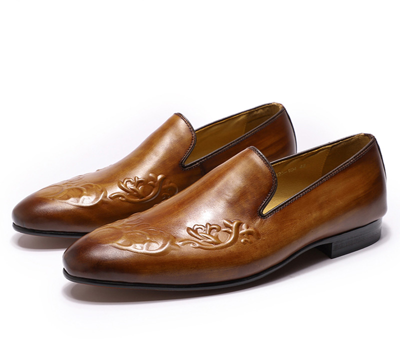 pure leather loafer shoes