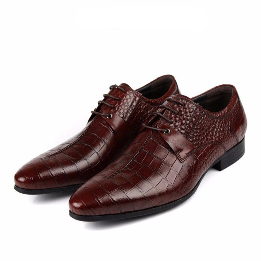 Luxury Croco Pattern Men Derby Shoes – FanFreakz