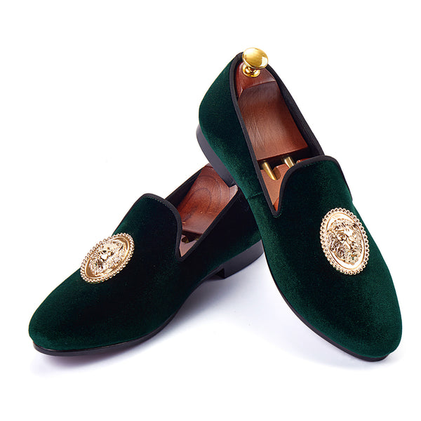 Lion Head Buckle Men Formal Slip On 