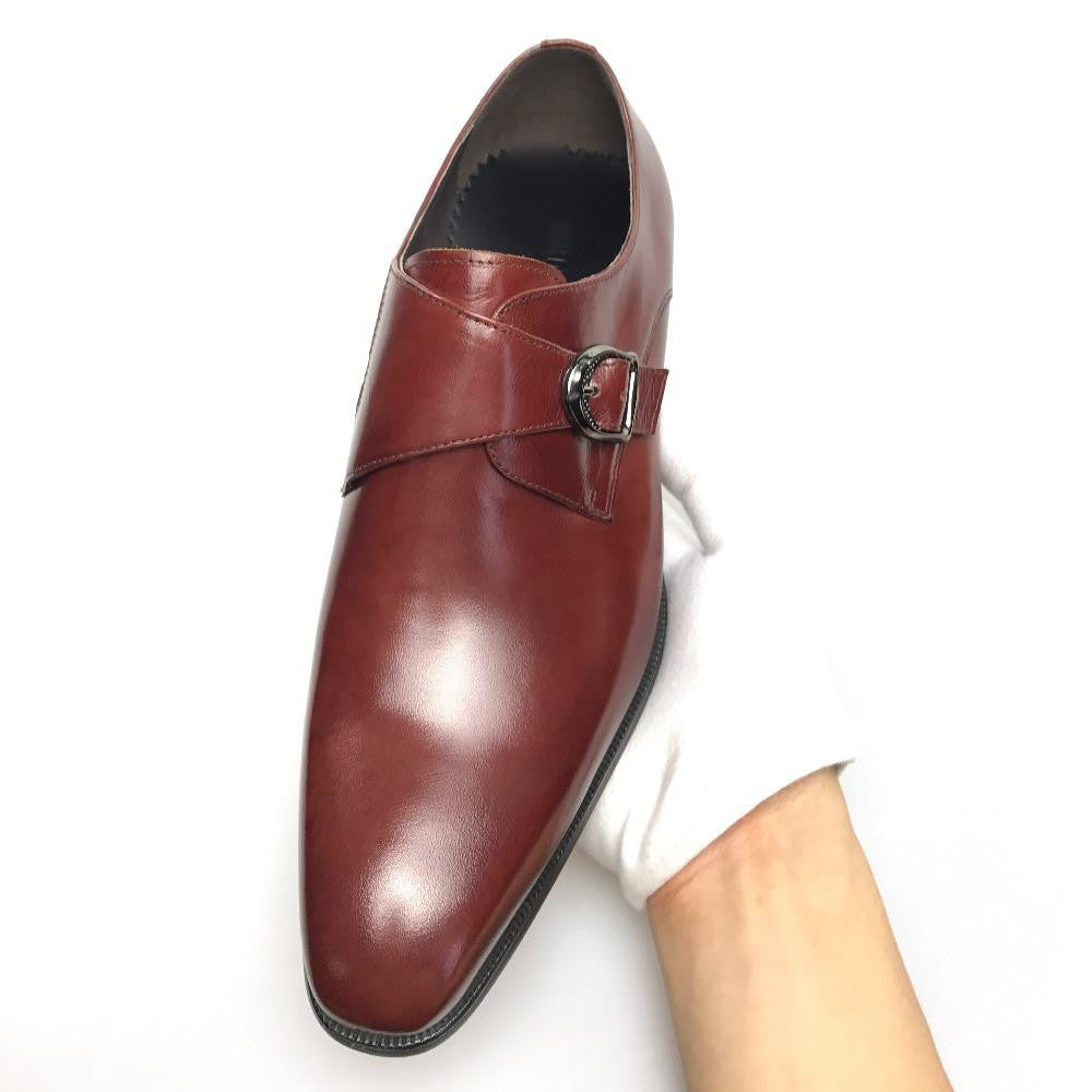 Italian Classical Style Single Monk Strap Men Shoes – FanFreakz