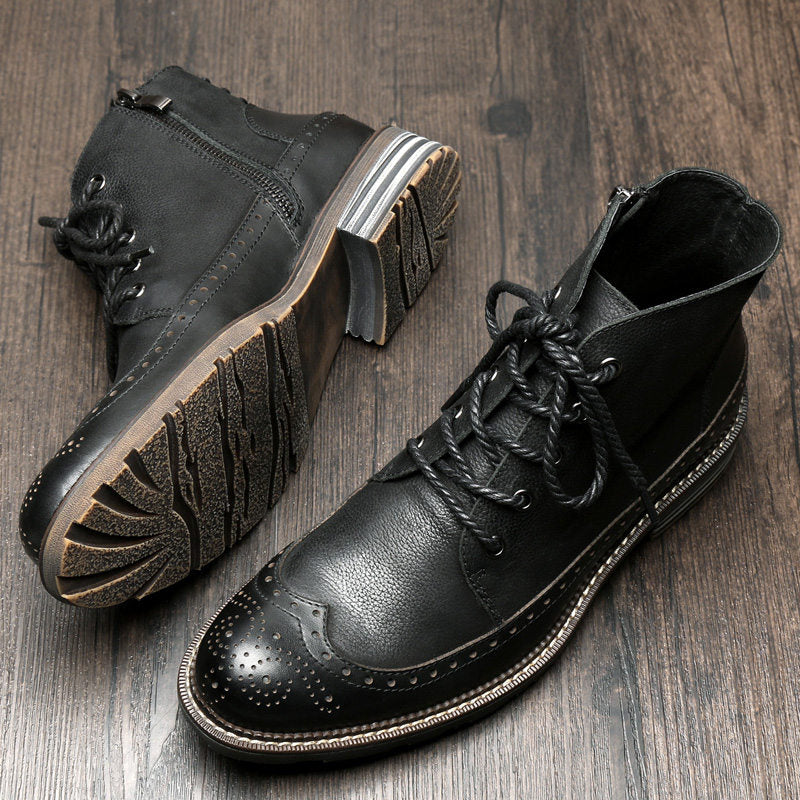 Brogue Wingtip Men Chukka Boots For Winter – FanFreakz