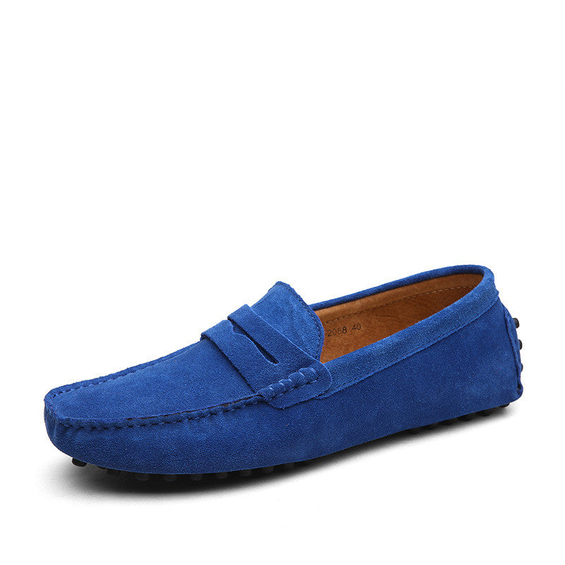 blue casual loafers