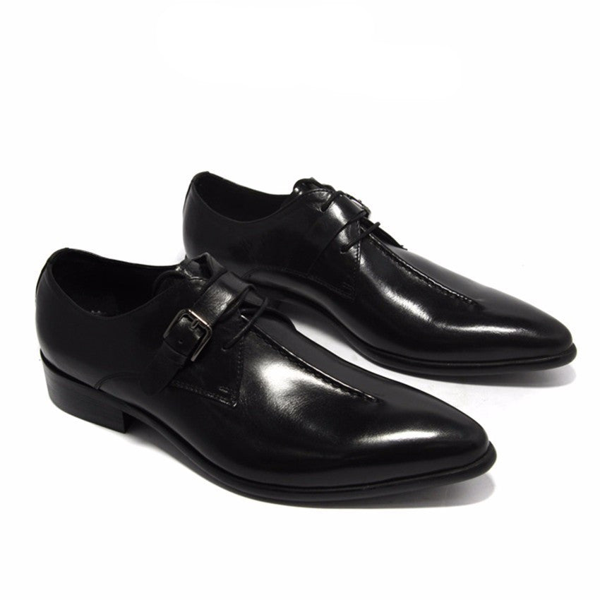 Men Monk Strap Shoes with Long Pointed Toe – FanFreakz