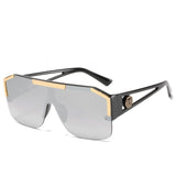 Metal Hinges Style Shield Sunglasses