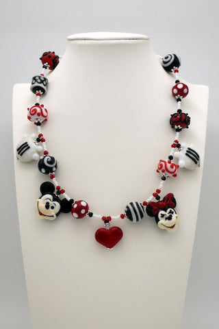 Mickey & Minnie necklace