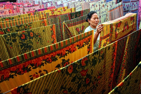 penjemuran kain batik