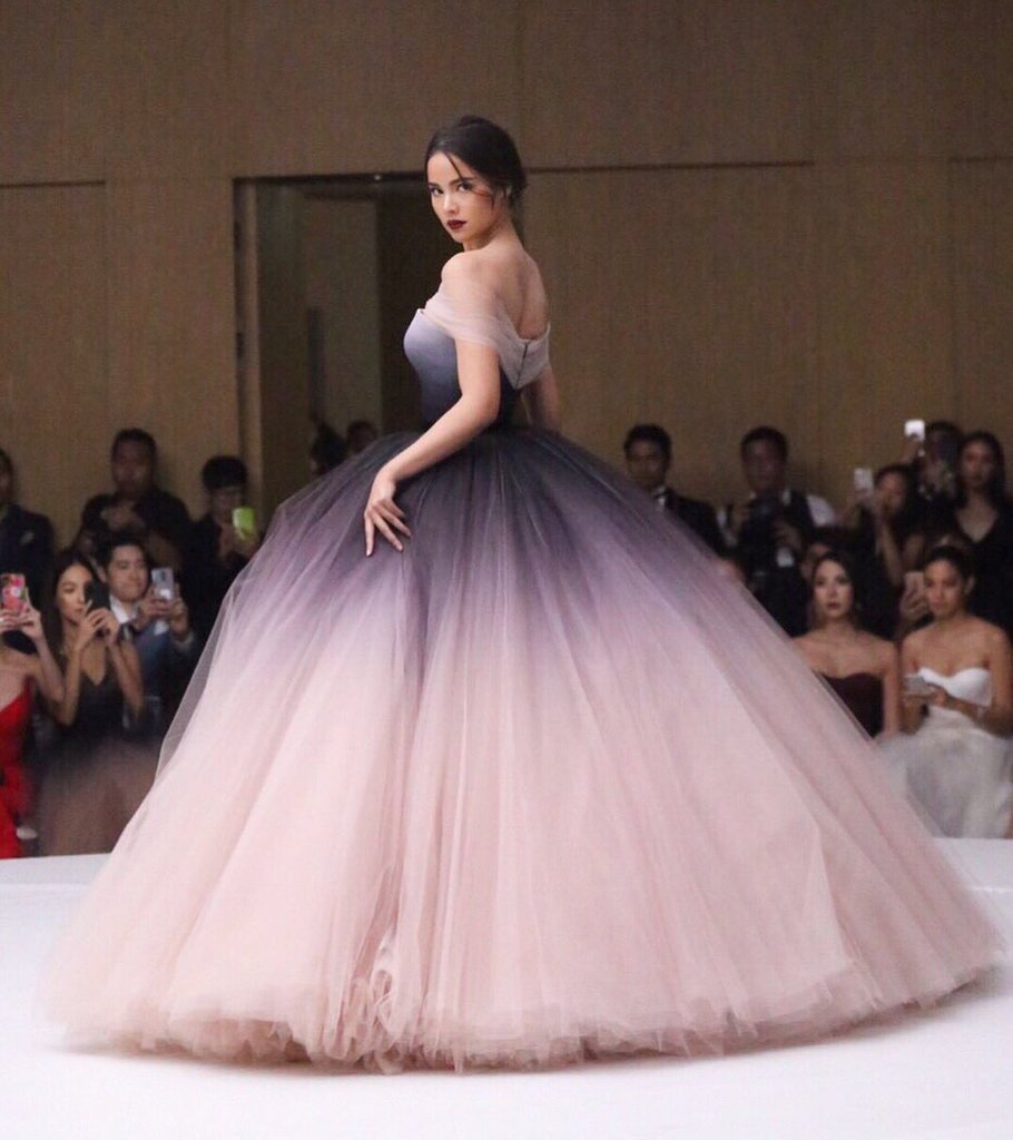 black and pink evening gowns