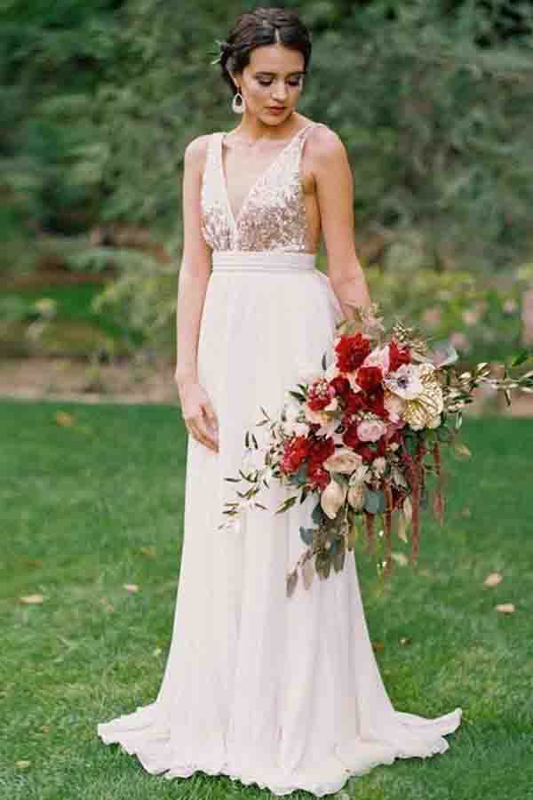  Gold Sequin Wedding Dress of all time Don t miss out 