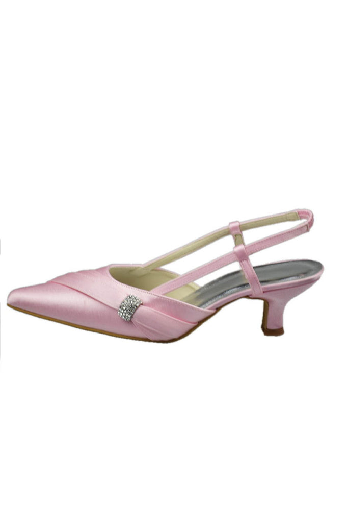 pink wedding shoes low heel