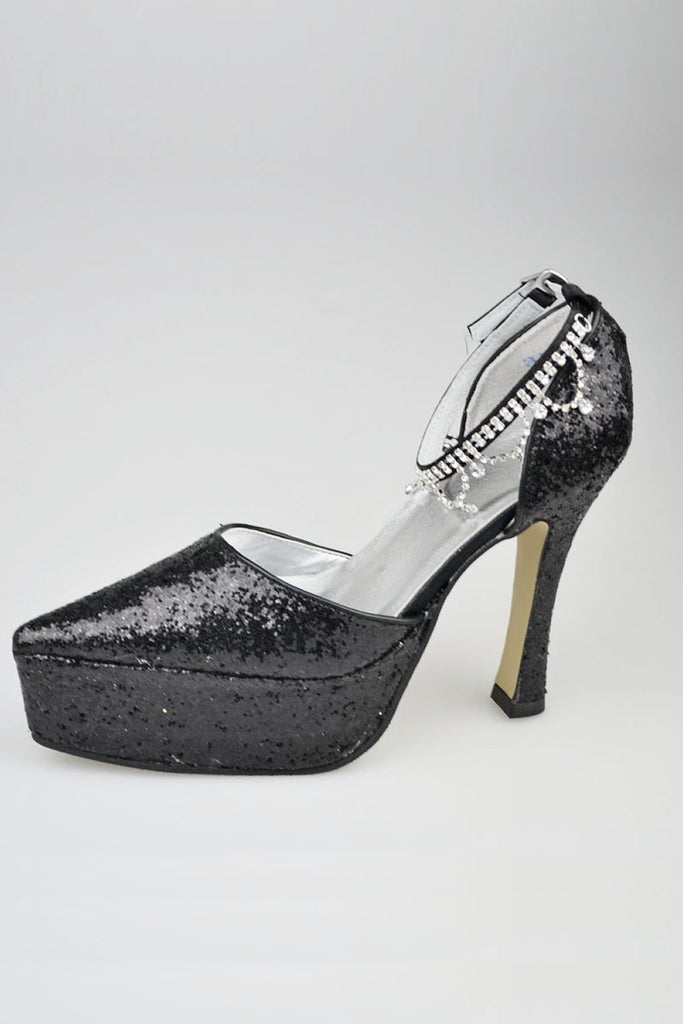 black sparkly dress shoes