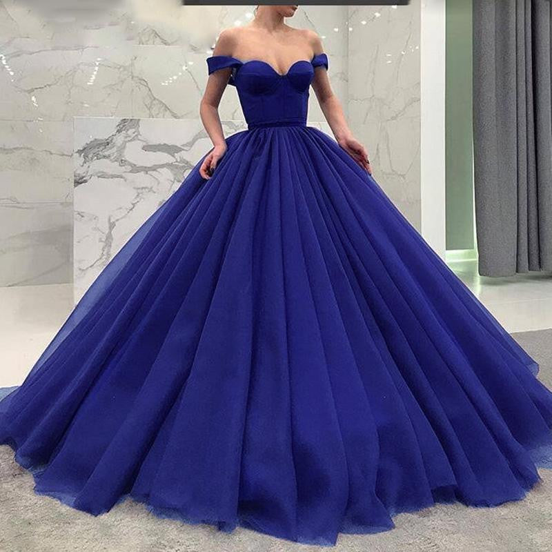 Fashionable Poofy Ball Gown Off The Shoulder Prom Dresses Oke58 Okdresses 3451