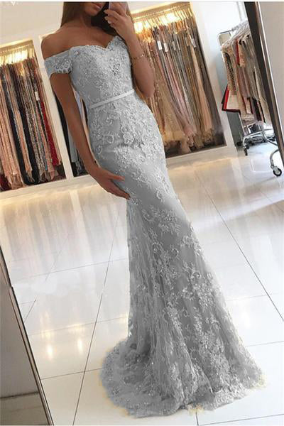 gray prom dress