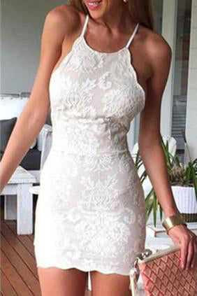 white sexy party dress