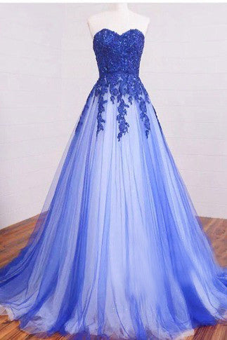 royal blue elegant gown