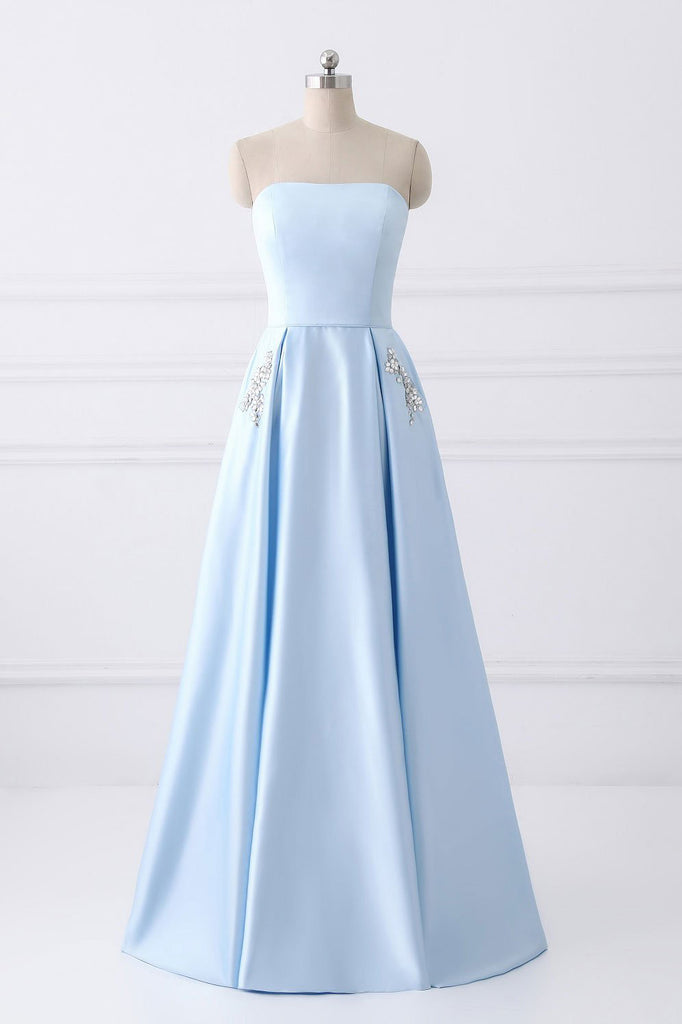 blue cheap prom dresses