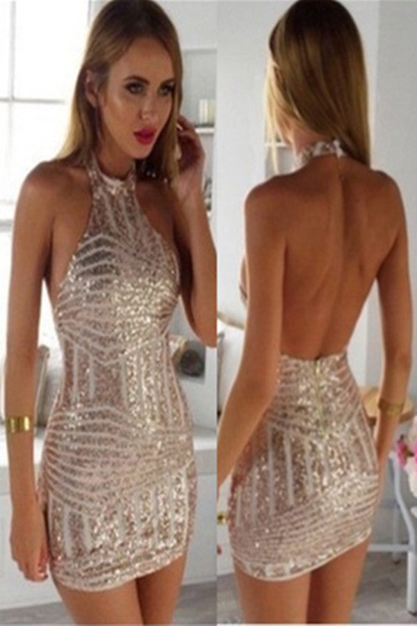 tight gold homecoming dress