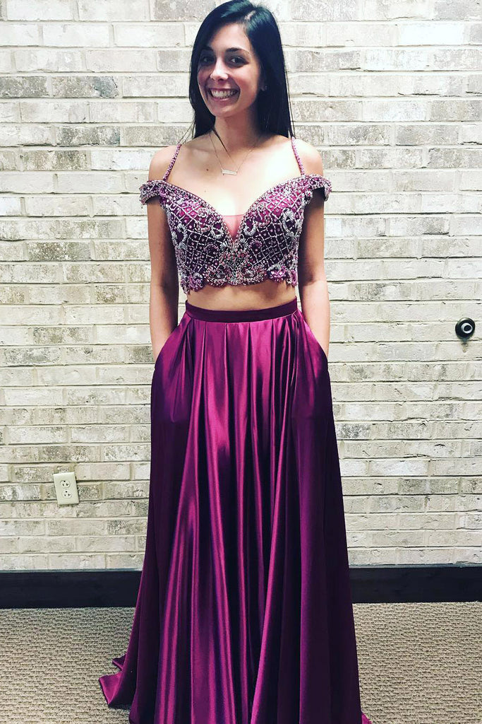 plum purple prom dresses