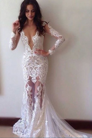 Lace Wedding Dresses | Okdresses Online