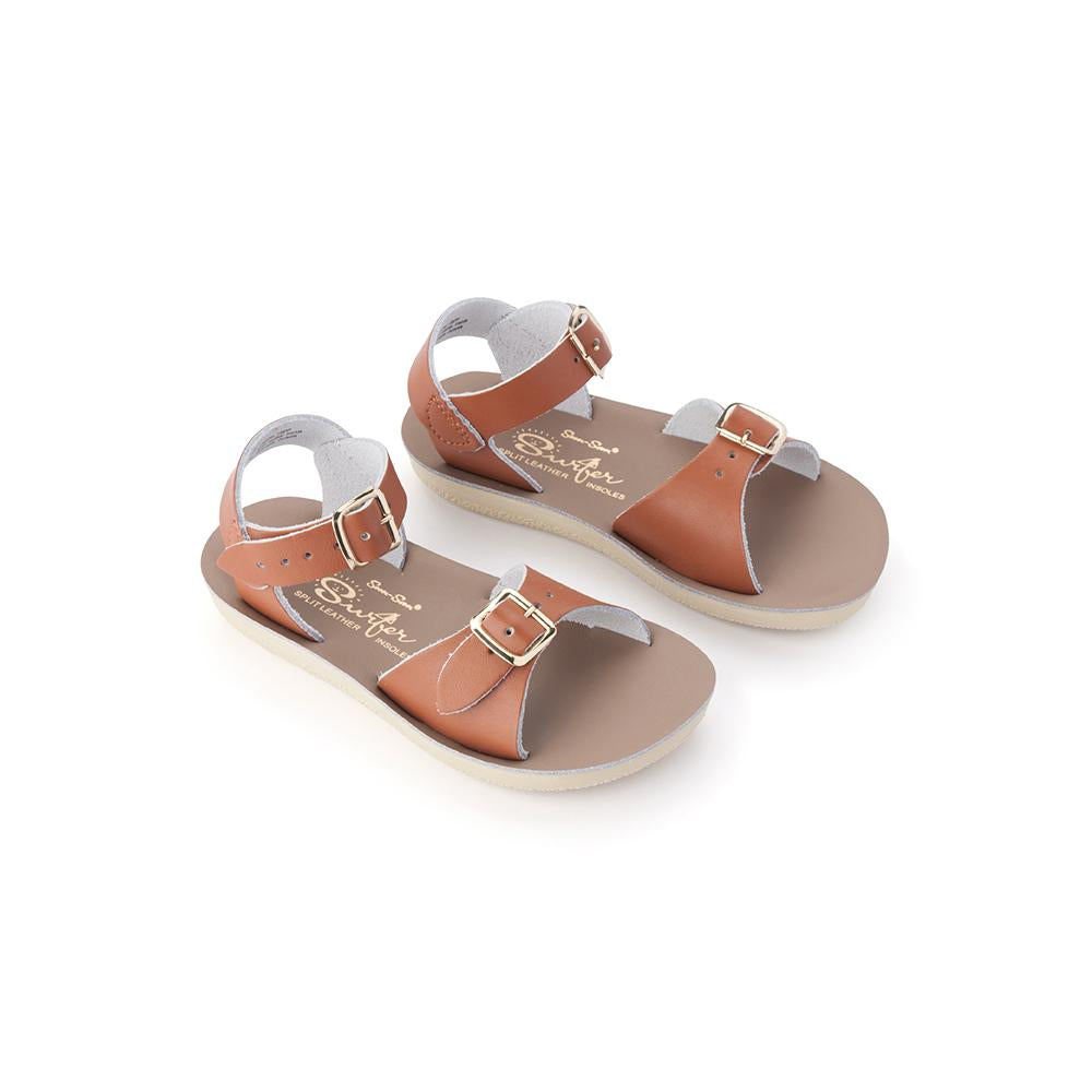 Sun-San Surfer Sandal in Tan \u0026 Navy 