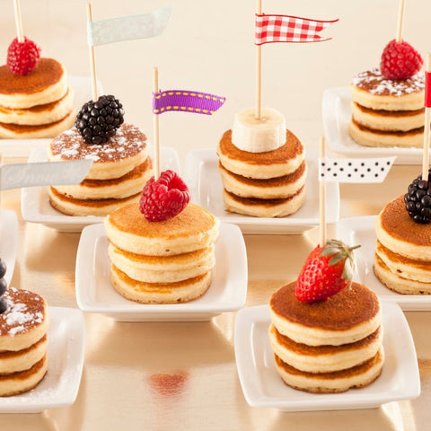 Mini Pancakes with Fresh Fruit
