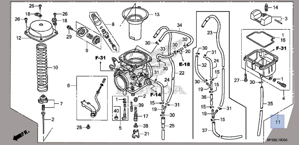Honda Xr650l Carburetor (Ve86b B) 16100-My6-782 | Louis Powersports