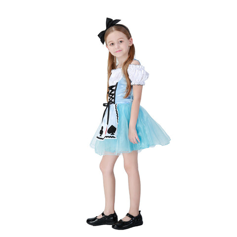 Girls' Alice in Wonderland Short Dress Costume Halloween – Hallowitch ...