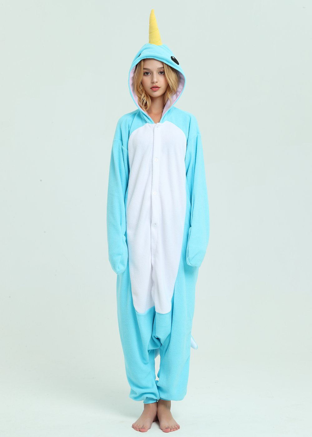 Narwhal Animal Onesie Kigurumi Pajama Costume For Adults and Teenagers ...