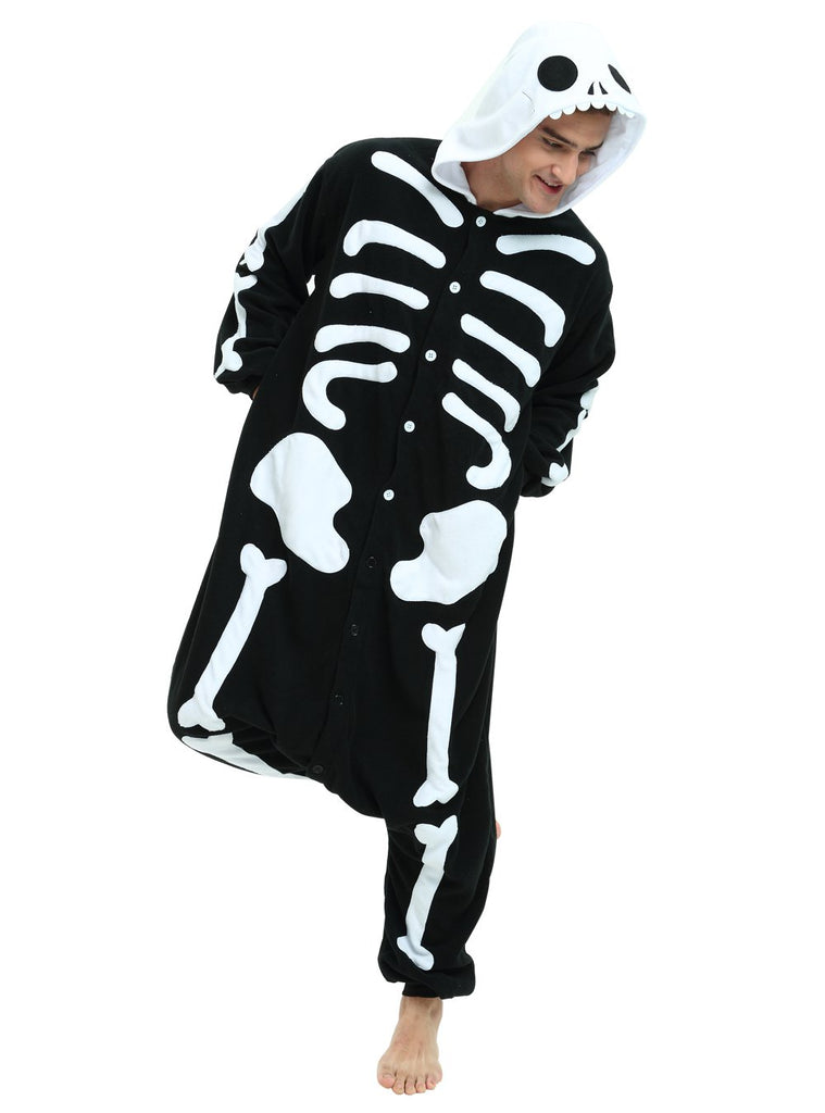 Halloween Skeleton Animal Onesie Kigurumi Pajama Costume For Adults and ...