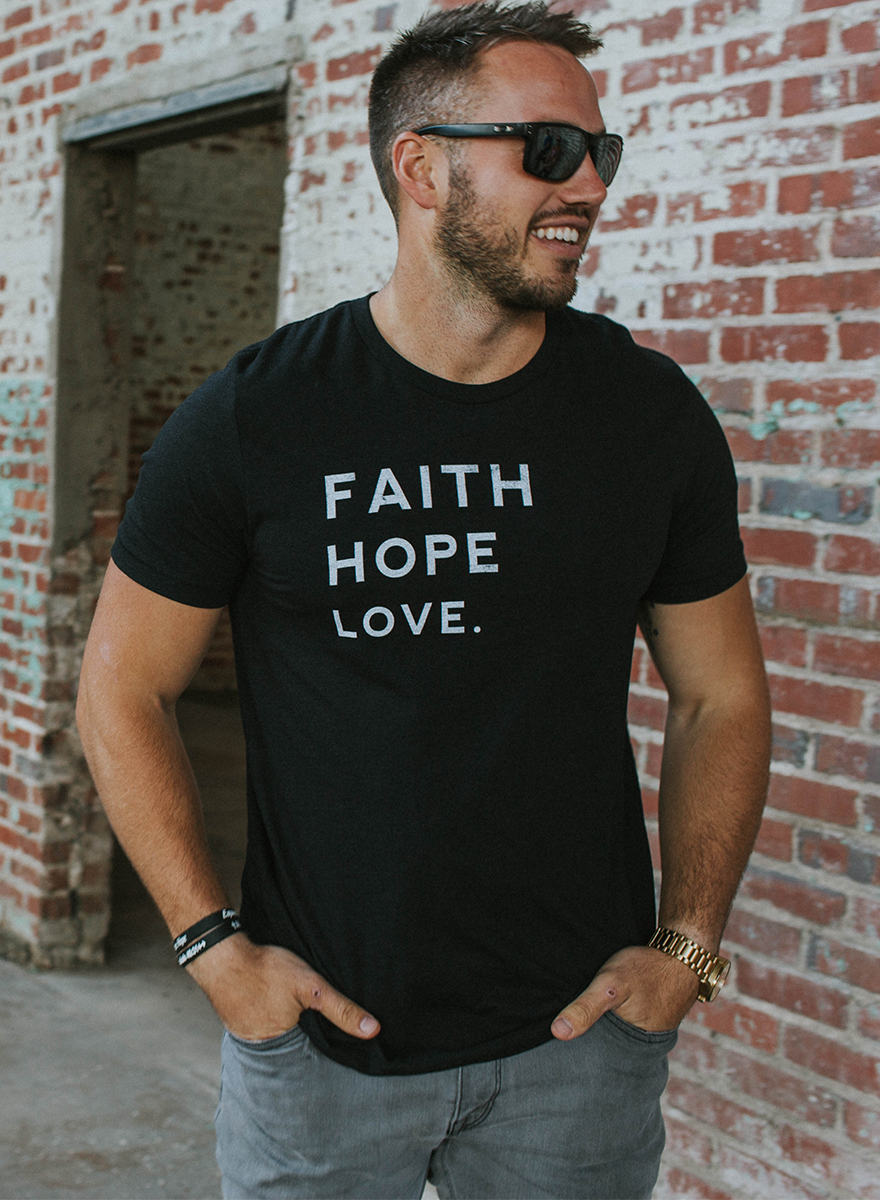 FHL Stacked Tee Black Heather – Tim Tebow Foundation