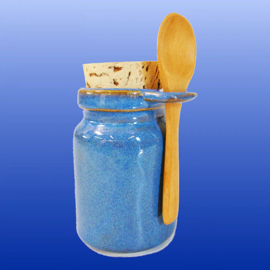 Selina Naturally - Glass Jar with Cork Lid and Spoon 8 oz.