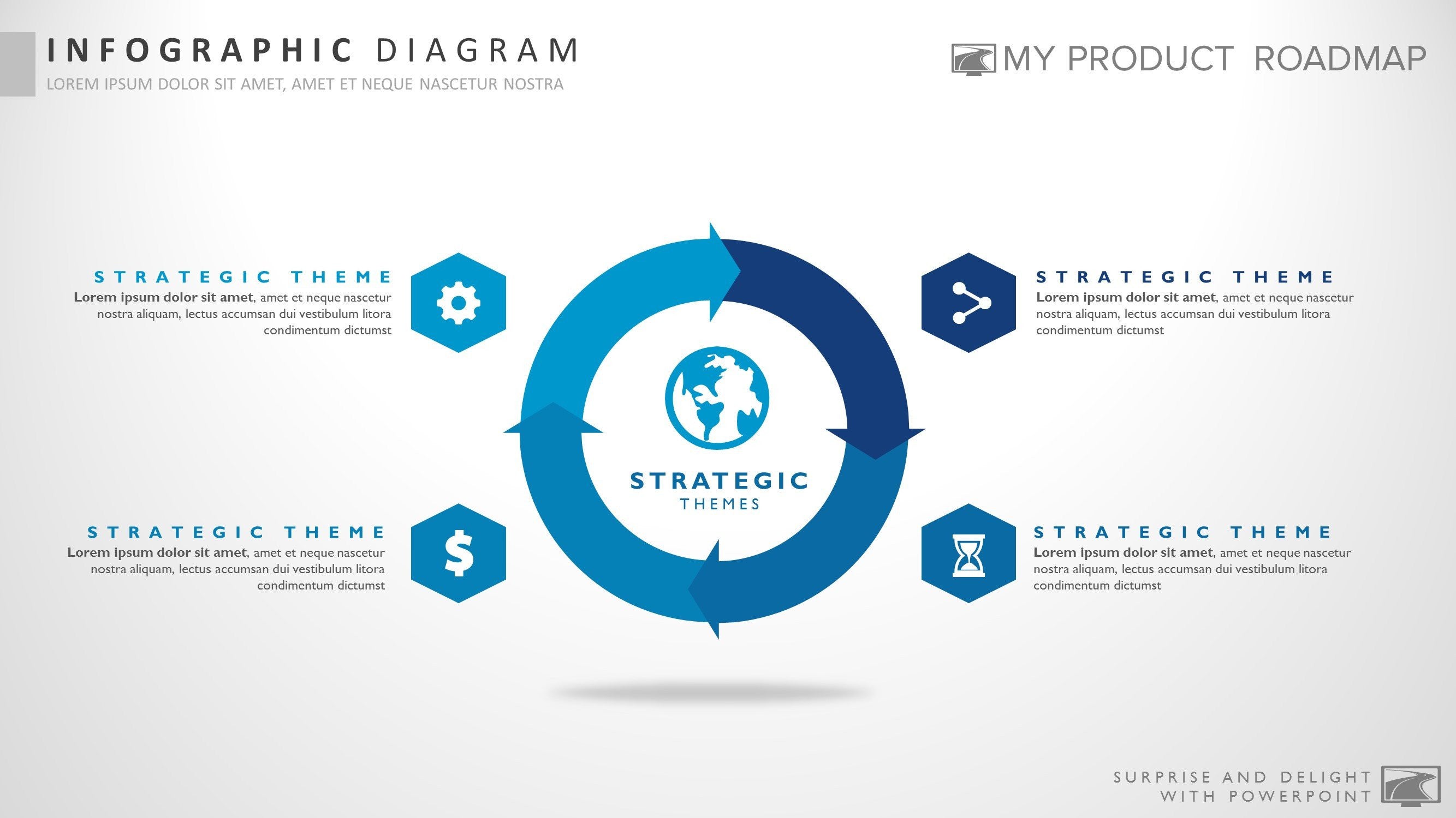 Four Stage Microsoft Powerpoint Strategy Infographic Presentation Desi