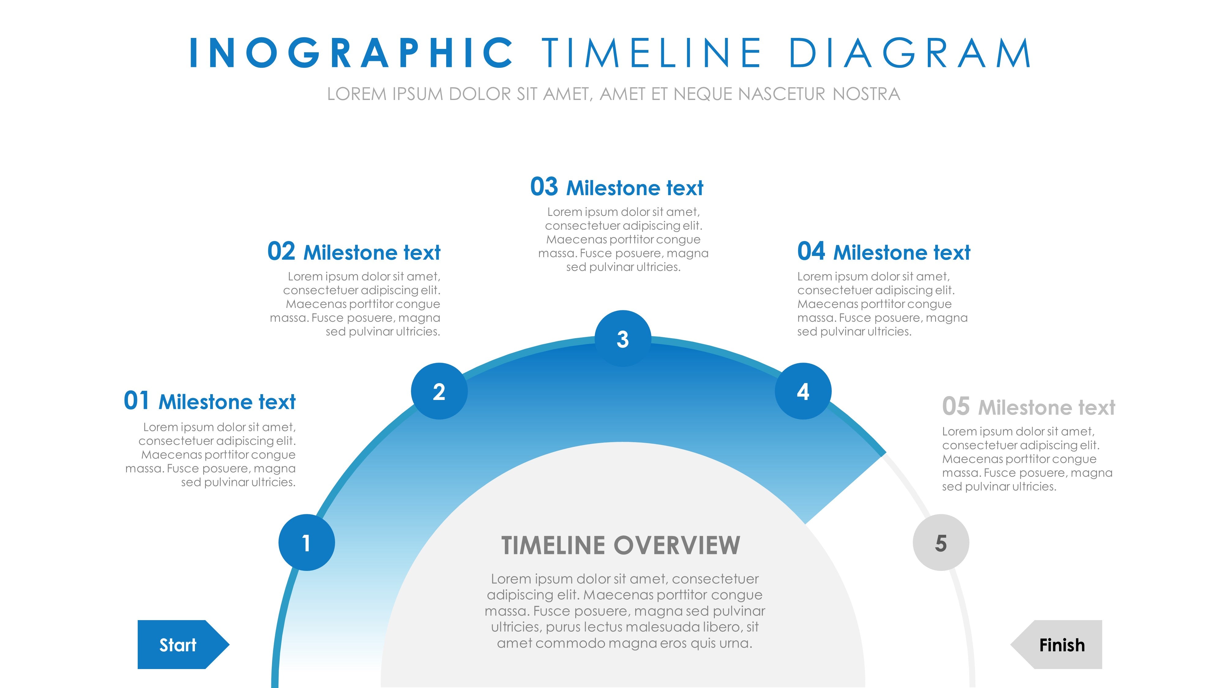 5 Stage Semi Circle Infographics My Product Roadmap