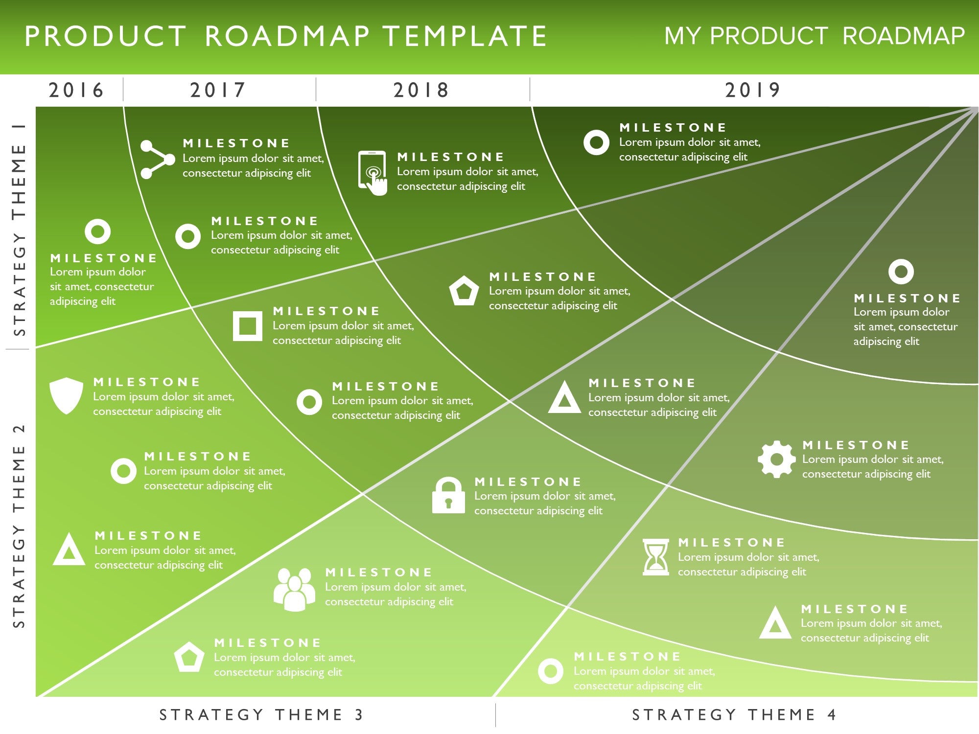 ppt roadmap phase out template