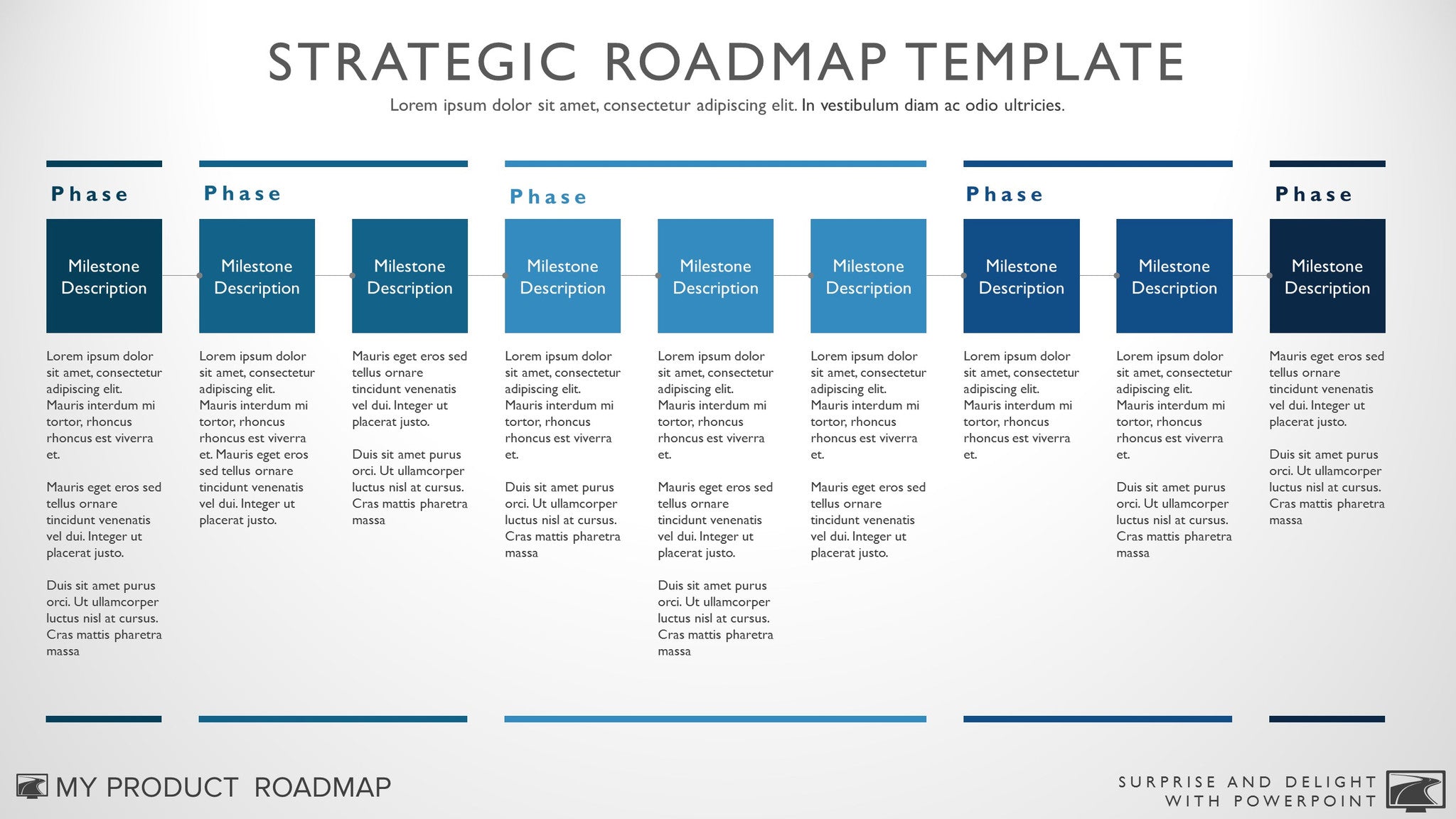 9 Phase Business Timeline Product Roadmap Templates