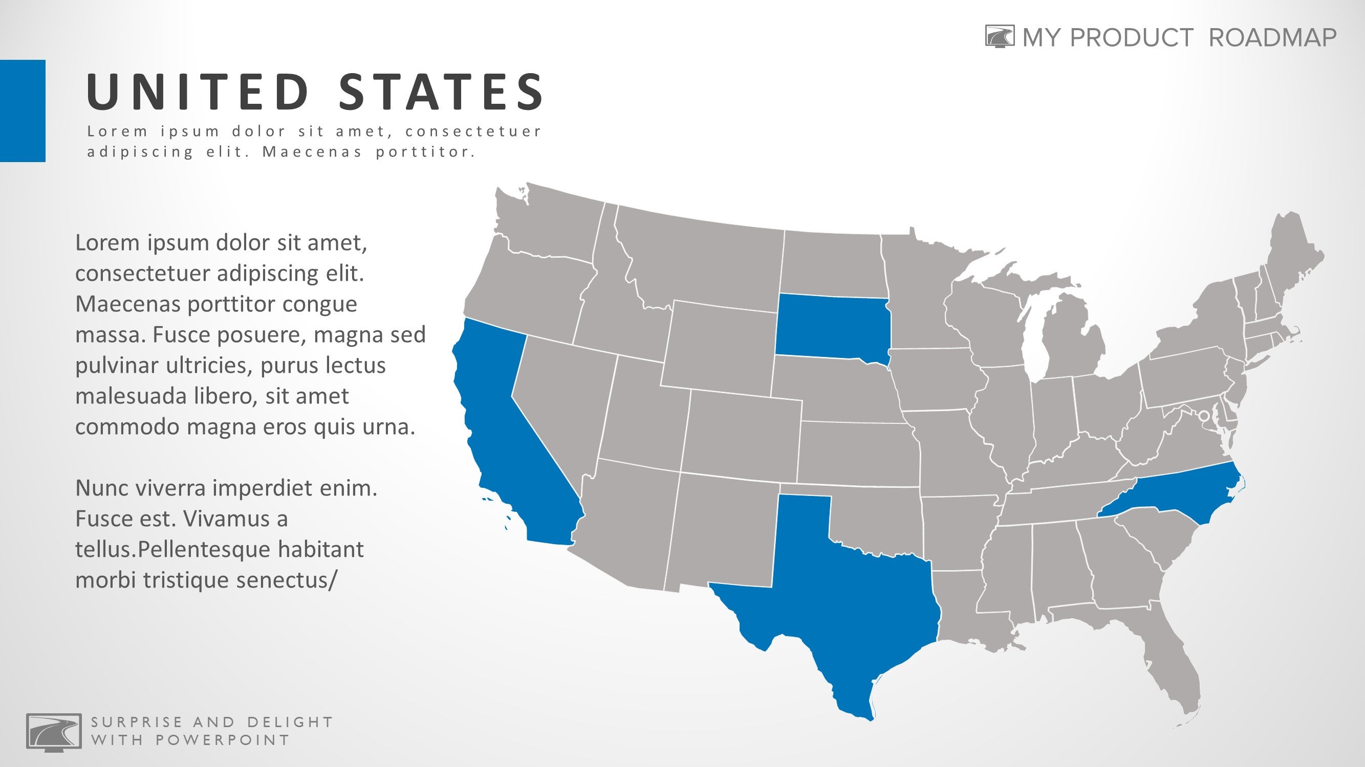 United States Powerpoint Map Infographic Presentation Diagram My