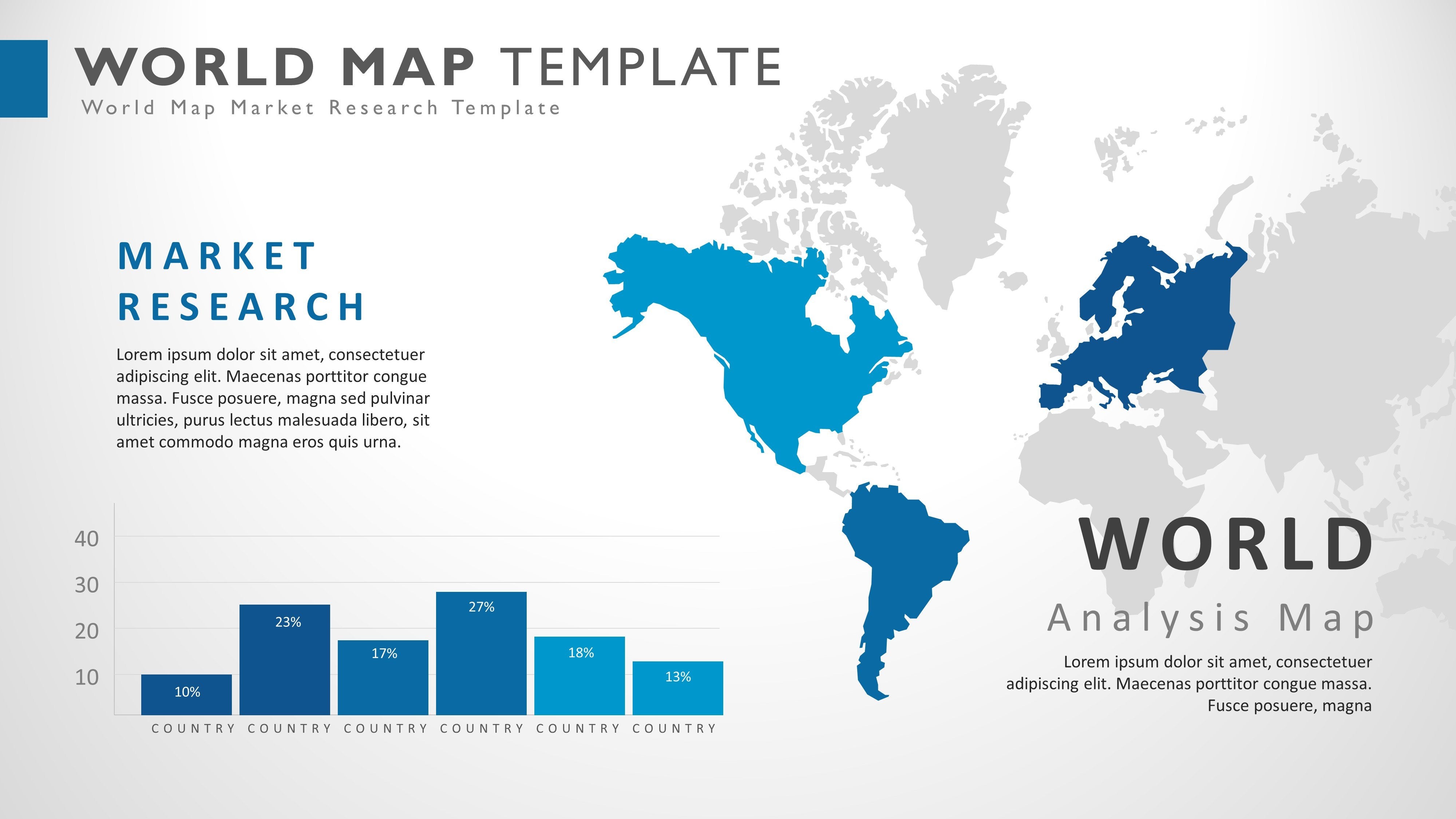 map of the world for presentation