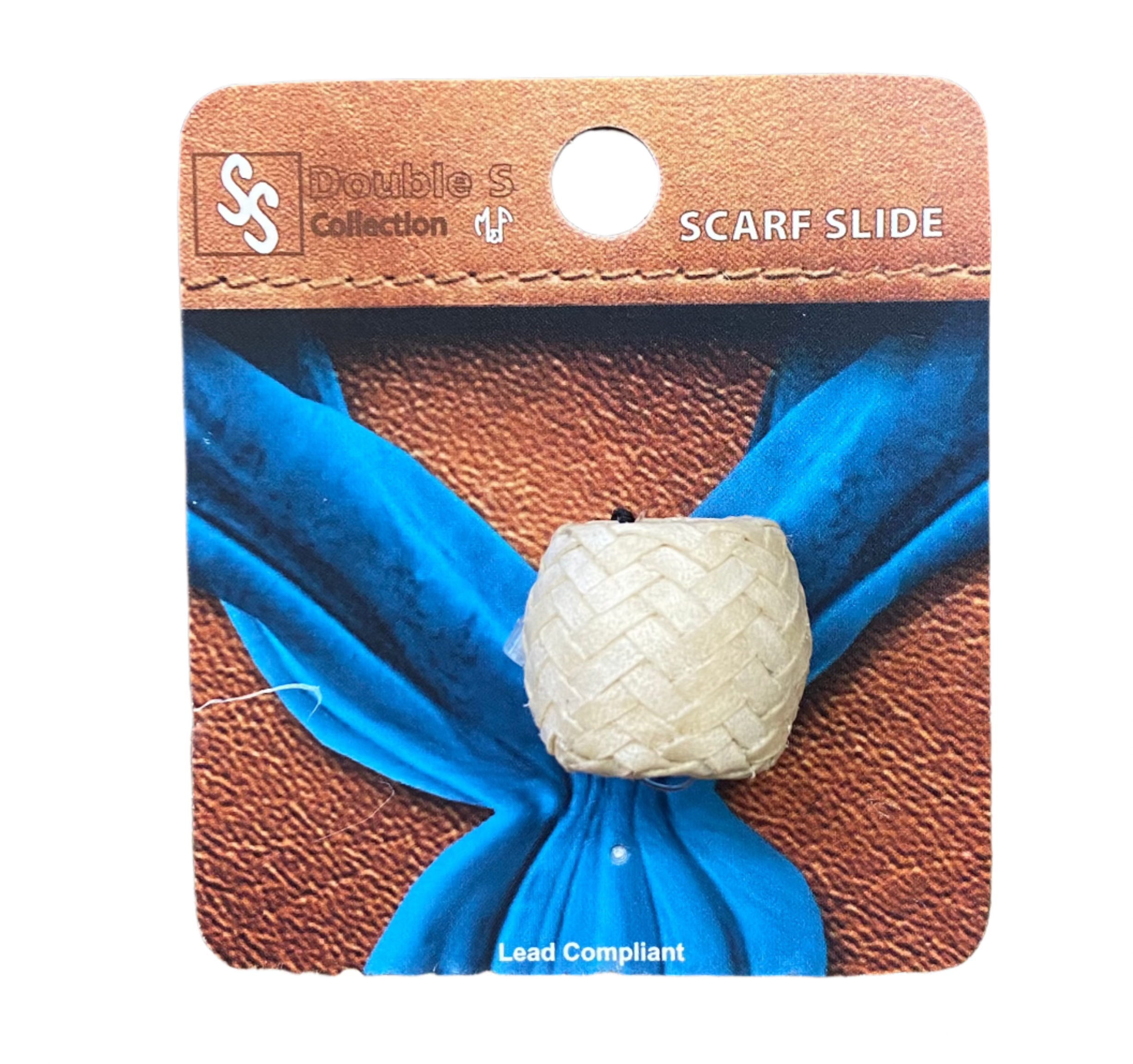 Braided Leather Scarf Slide