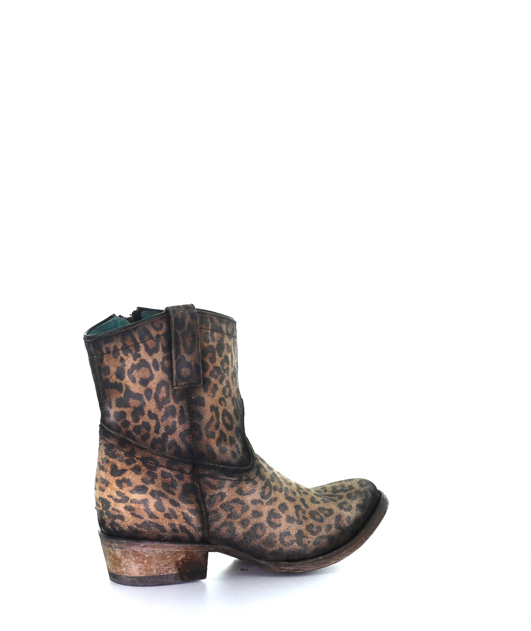 ladies leopard print ankle boots