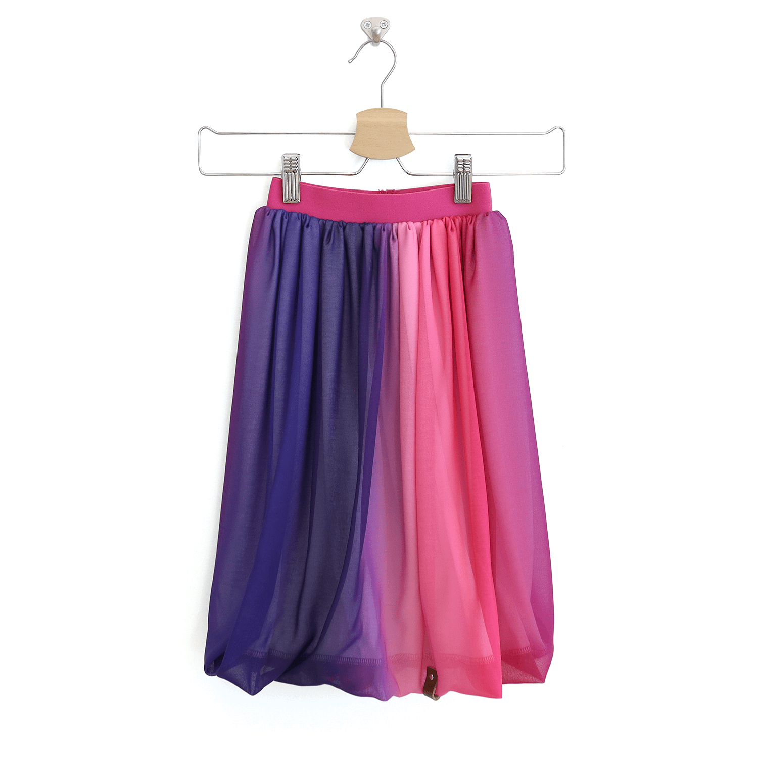 ombre chiffon maxi skirt