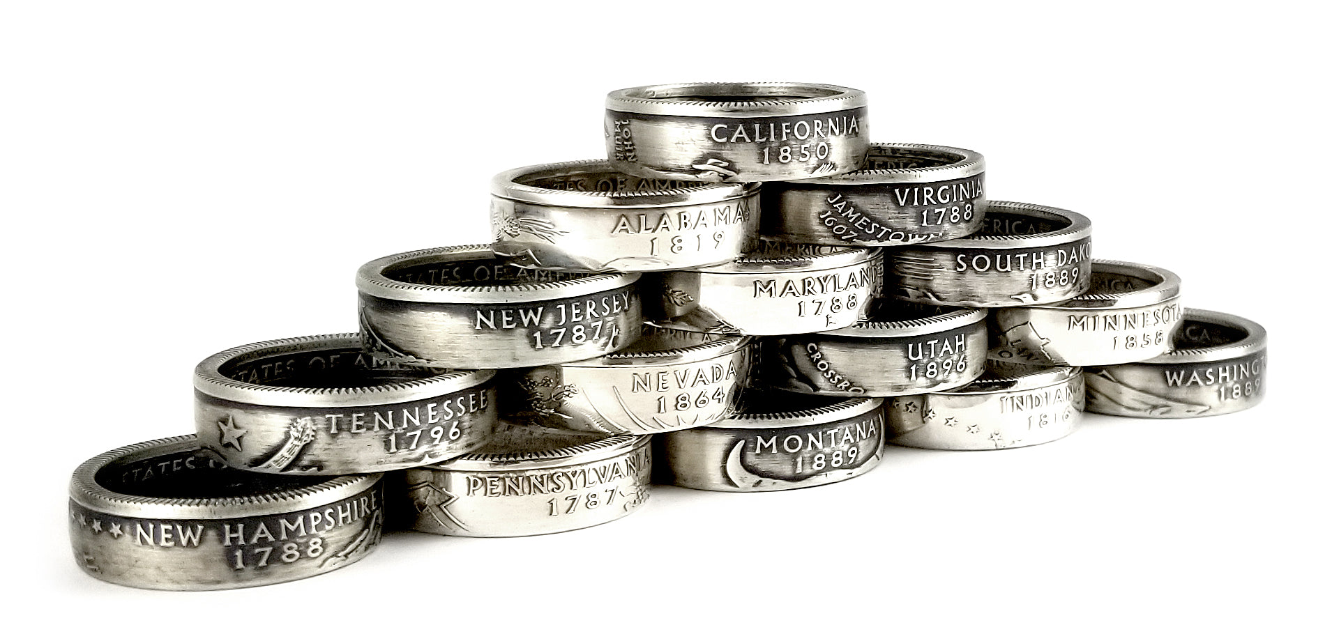 silver state quarter rings by midnight jo