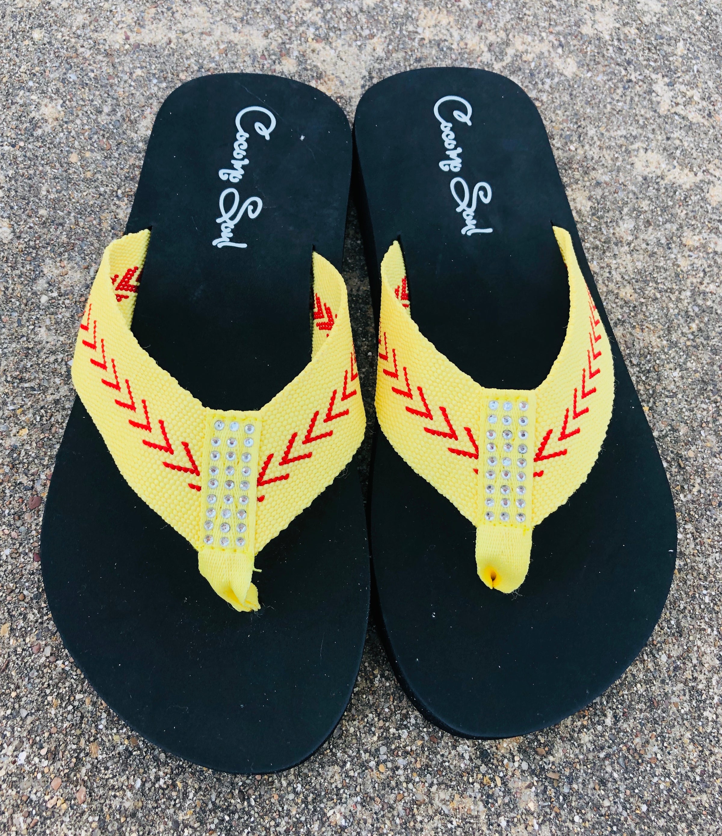 cocomo soul leather flip flops